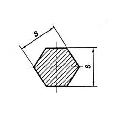 Titan 3.7165 sexkant från 9,52 till 25 mm hexagon kvalitet 5 Ti-6Al-4V valbar 0,05-1 meter