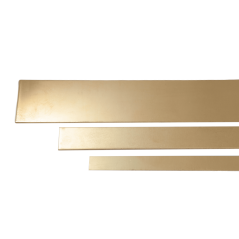Mässingsplattstång 2.0401 CW614N bleckremsor 20x0,5 mm–90x6 mm avkapning remsor